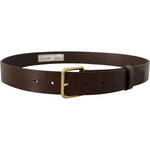Dolce & Gabbana Elegant Dark Brown Leather Belt Dolce & Gabbana Dark Slate Gray