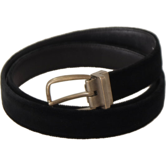 Dolce & Gabbana Elegant Black Leather Designer Belt Dolce & Gabbana Black