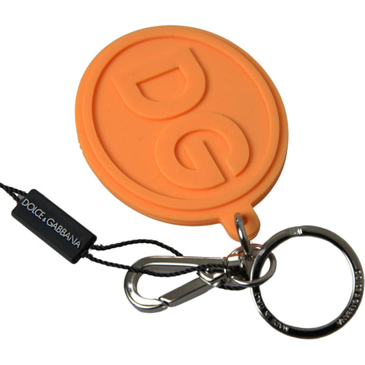 Dolce & Gabbana Chic Orange & Gold Keychain Accessory Dolce & Gabbana Coral