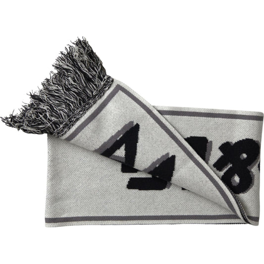 Dolce & Gabbana Elegant Gray Cashmere Men's Scarf Dolce & Gabbana Dark Gray
