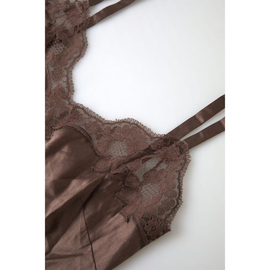 Dolce & Gabbana Silk Blend Camisole Top in Brown Dolce & Gabbana Lavender