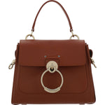 Chloé Elegant Sepia Brown Calfskin Shoulder Handbag Chloé Saddle Brown