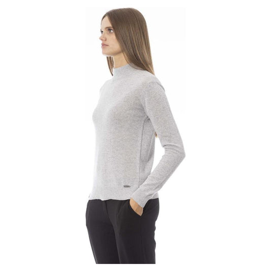 Baldinini Trend Gray Cashmere Women Sweater Baldinini Trend Light Gray