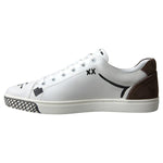 Dolce & Gabbana Sleek White Leather Casual Sneakers Dolce & Gabbana Gray
