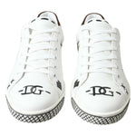 Dolce & Gabbana Sleek White Leather Casual Sneakers Dolce & Gabbana Lavender