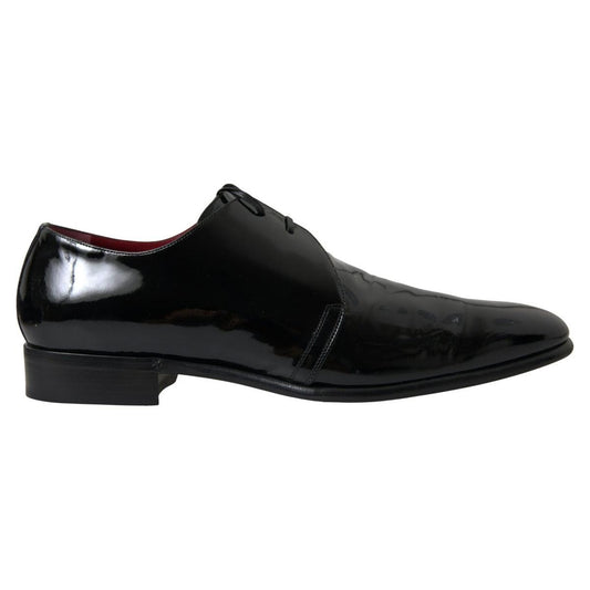 Dolce & Gabbana Elegant Black Patent Leather Formal Men's Shoes Dolce & Gabbana Black