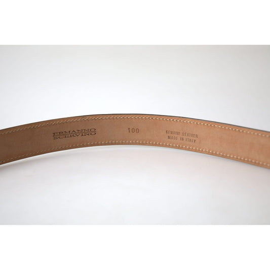 Ermanno Scervino Exquisite Italian Leather Belt with Metal Buckle Ermanno Scervino Lavender