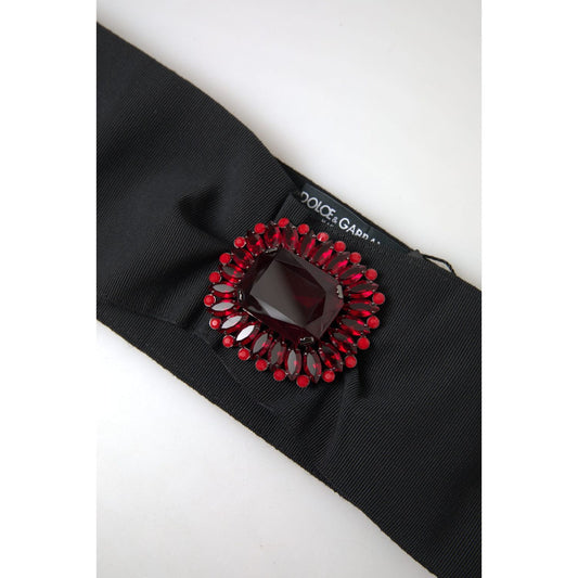 Dolce & Gabbana Exquisite Embellished Black Belt Dolce & Gabbana Black
