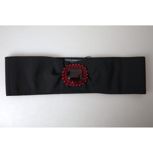 Dolce & Gabbana Exquisite Embellished Black Belt Dolce & Gabbana Black