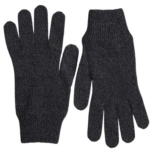 Dolce & Gabbana Elegant Virgin Wool Winter Gloves in Gray Dolce & Gabbana Dark Slate Gray