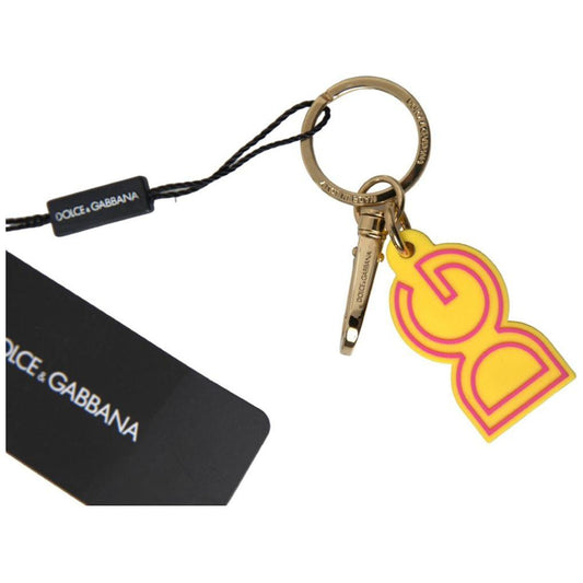 Dolce & Gabbana Chic Yellow Logo-Engraved Keychain Dolce & Gabbana Dark Slate Gray
