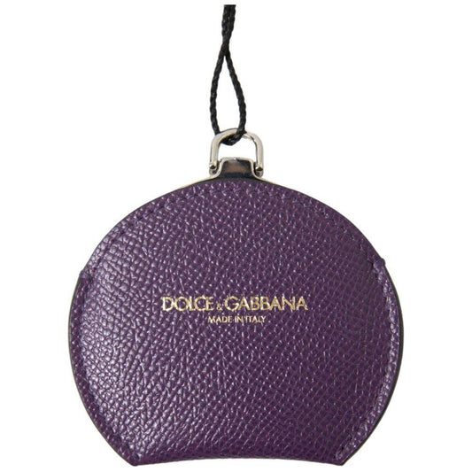 Dolce & Gabbana Elegant Purple Leather Mirror Holder Dolce & Gabbana Dark Slate Gray