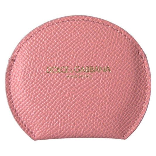 Dolce & Gabbana Chic Pink Leather Hand Mirror Holder Dolce & Gabbana Pale Violet Red