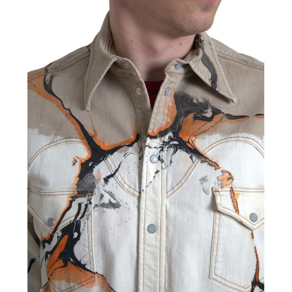 多色棉质弹力牛仔衬衫