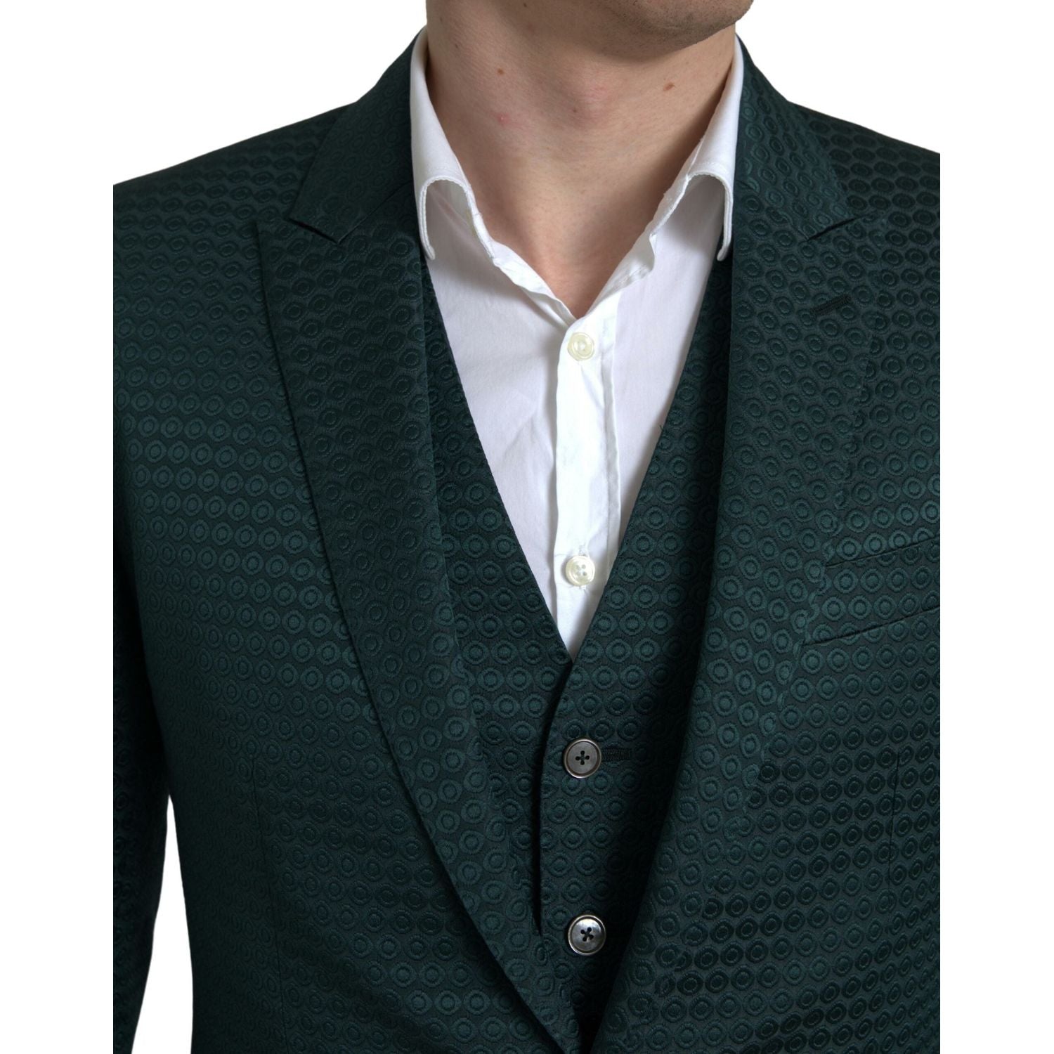Emerald Elegance 修身三件套西装