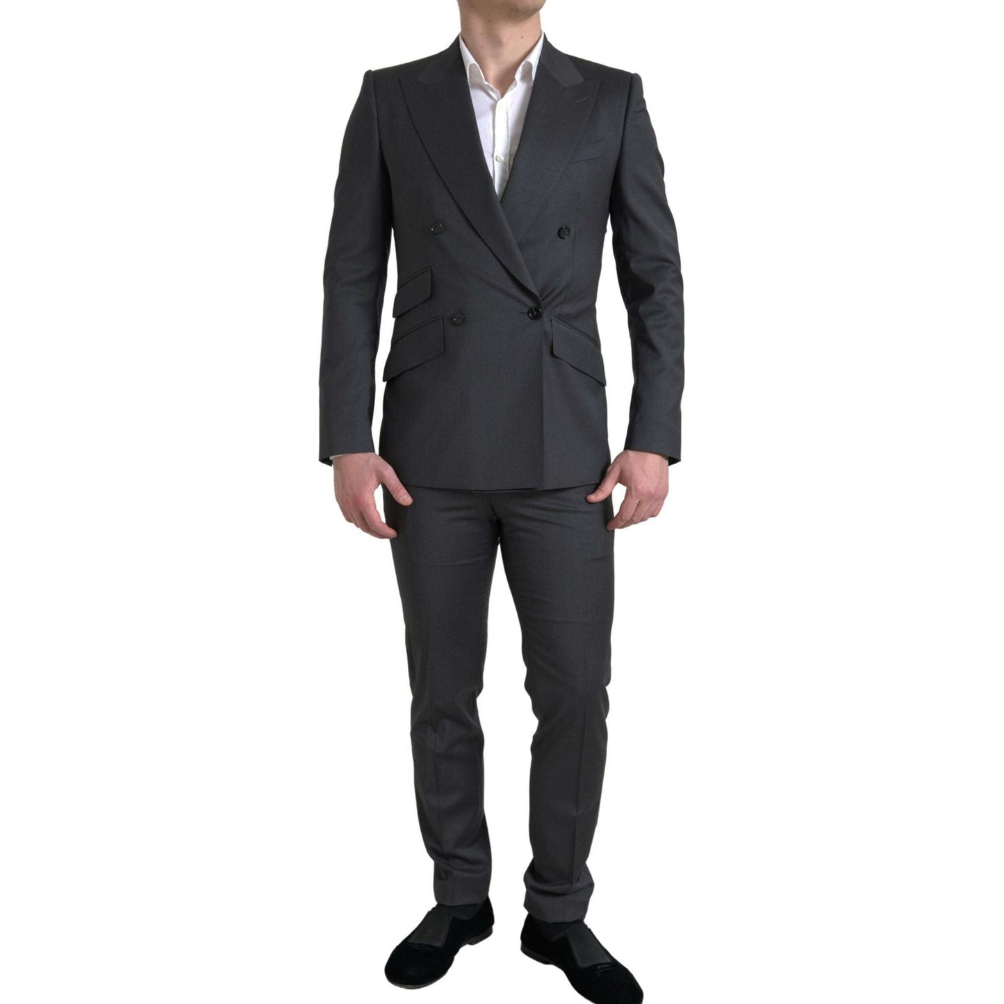 Dolce & Gabbana Gray 2 Piece Double Breasted SICILIA Suit