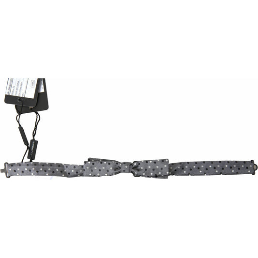 Dolce & Gabbana Elegant Silk Gray Bow Tie Dolce & Gabbana Dim Gray
