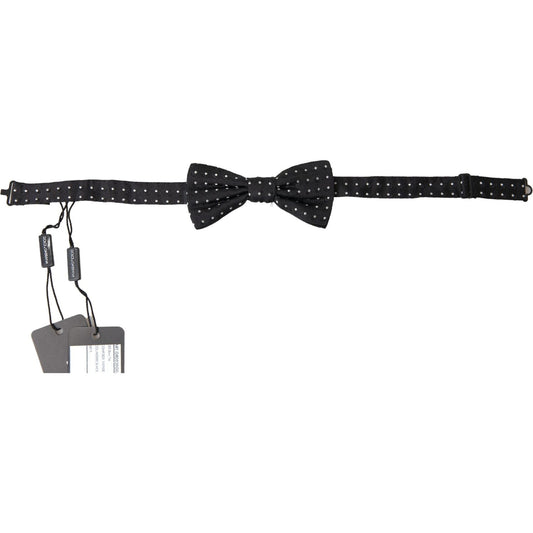 Dolce & Gabbana Elegant Black Silk Bow Tie Dolce & Gabbana Dark Slate Gray
