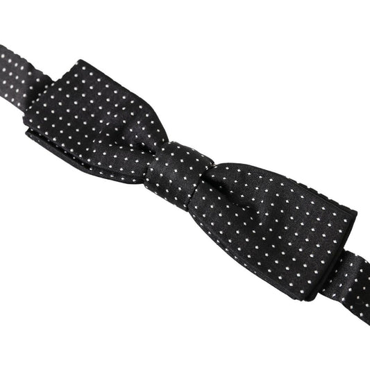 Dolce & Gabbana Elegant Silk Black Bow Tie Dolce & Gabbana Dark Slate Gray