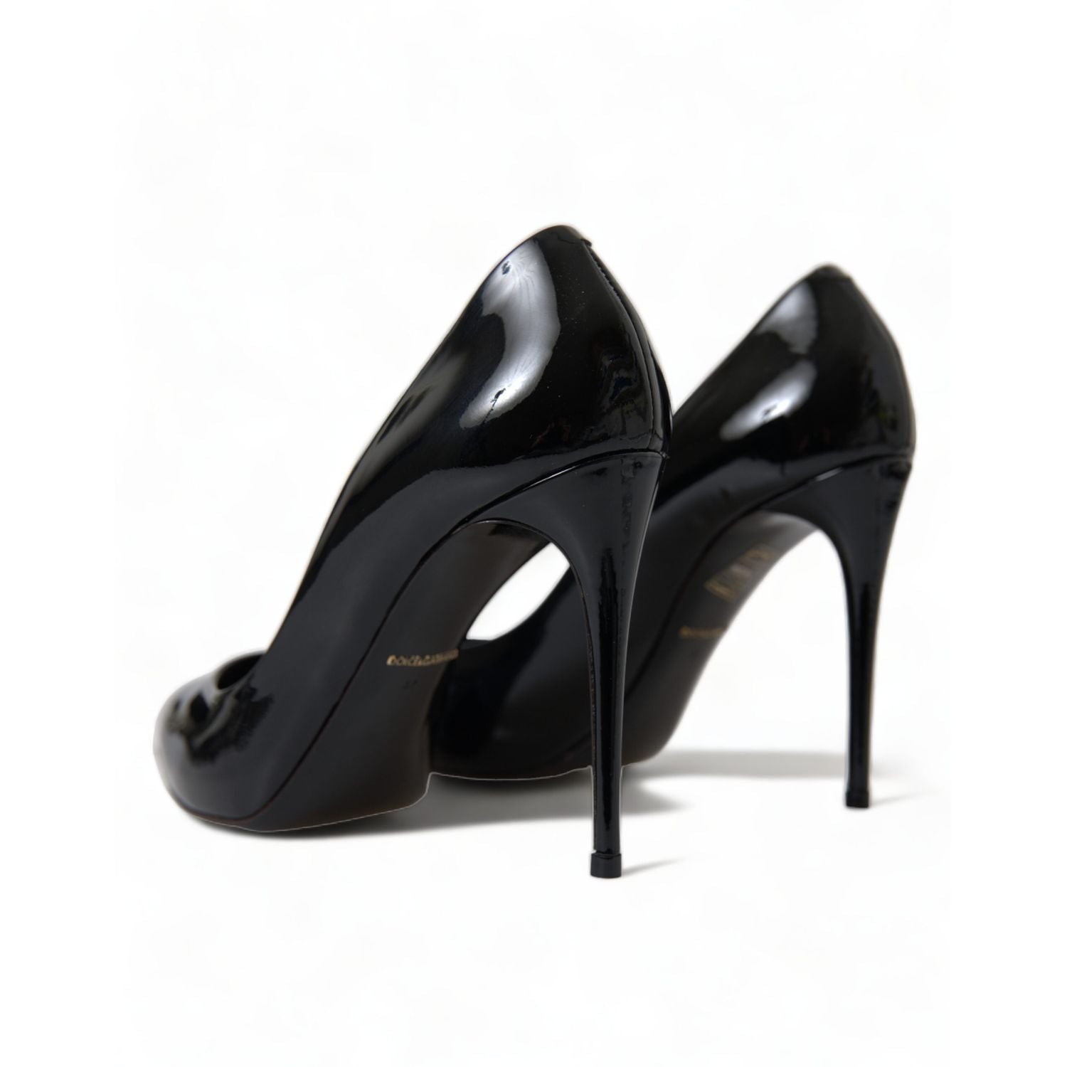 Dolce & Gabbana Black Patent Leather Pumps Heels Shoes