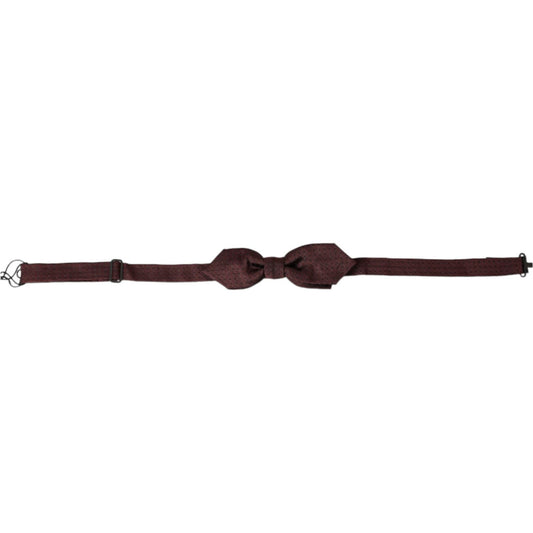 Dolce & Gabbana Elegant Bordeaux Silk Bow Tie Dolce & Gabbana Dark Slate Gray