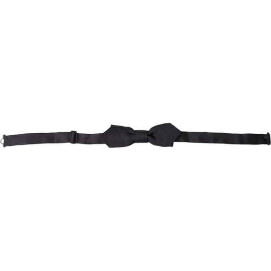 Dolce & Gabbana Elegant Silk Black Bow Tie for Sophisticated Style Dolce & Gabbana Dark Slate Gray