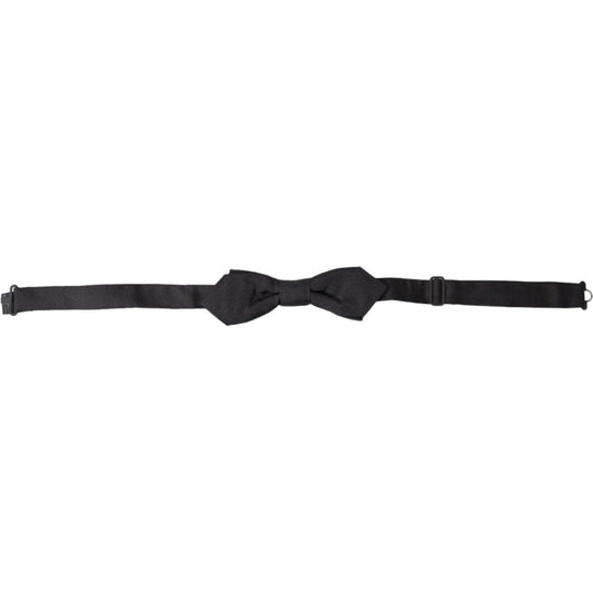 Dolce & Gabbana Elegant Silk Black Bow Tie Dolce & Gabbana Dark Slate Gray
