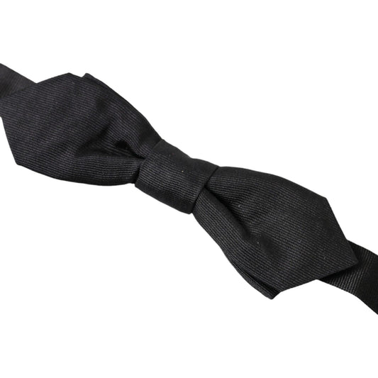 Dolce & Gabbana Elegant Silk Black Bow Tie Dolce & Gabbana Dark Slate Gray