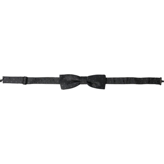 Dolce & Gabbana Opulent Silk Polka Dot Bow Tie for Men Dolce & Gabbana Dark Slate Gray