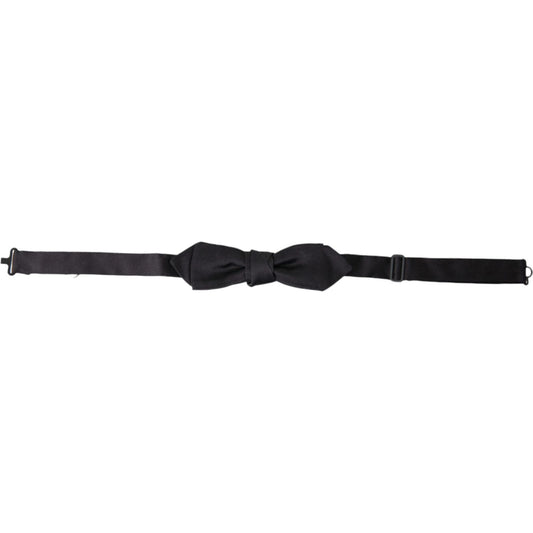 Dolce & Gabbana Elegant Silk Black Bow Tie for Gentleman Dolce & Gabbana Dark Slate Gray