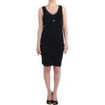 Roccobarocco Elegant Black Sheath Knee-Length Dress Roccobarocco Black