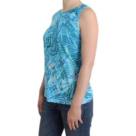John Galliano Elegant Sleeveless Silk-Detailed Top John Galliano Dim Gray