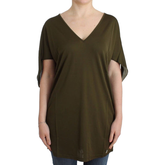 John Galliano Emerald Elegance Rayon Blouse John Galliano Dark Slate Gray