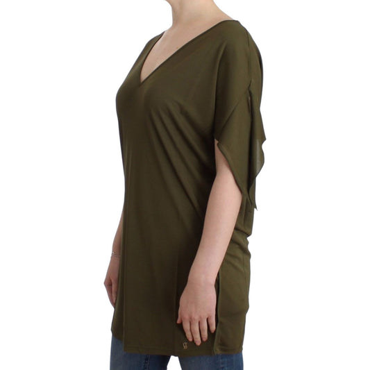 John Galliano Emerald Elegance Rayon Blouse John Galliano Dark Slate Gray