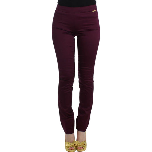John Galliano Elegant Purple Slim Pants John Galliano Black