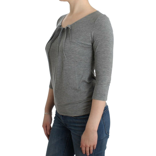 Cavalli Elegant Gray Cashmere-Blend Jumper Cavalli Dim Gray