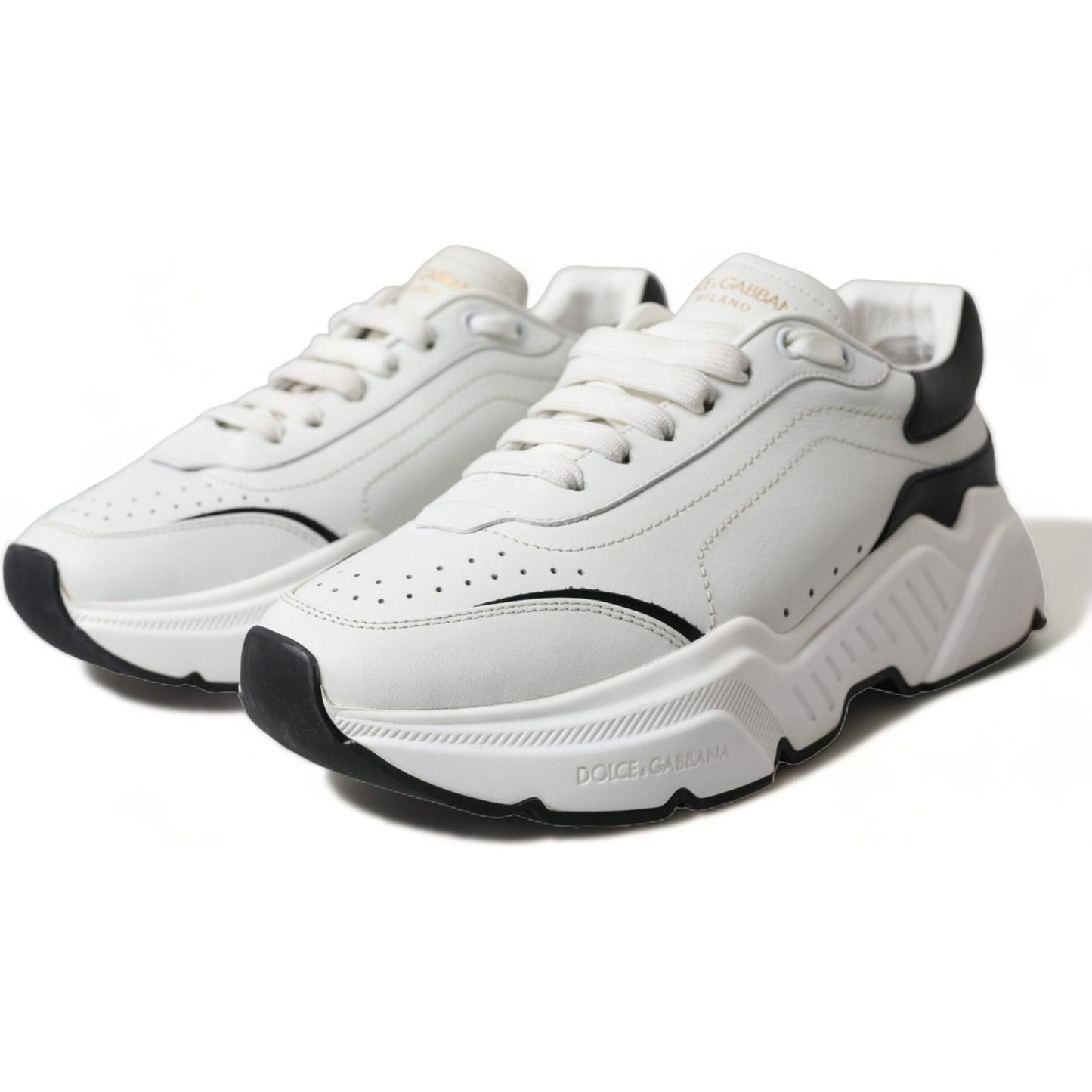 Dolce & Gabbana White Black Low Top Daymaster Sneakers Shoes Dolce & Gabbana
