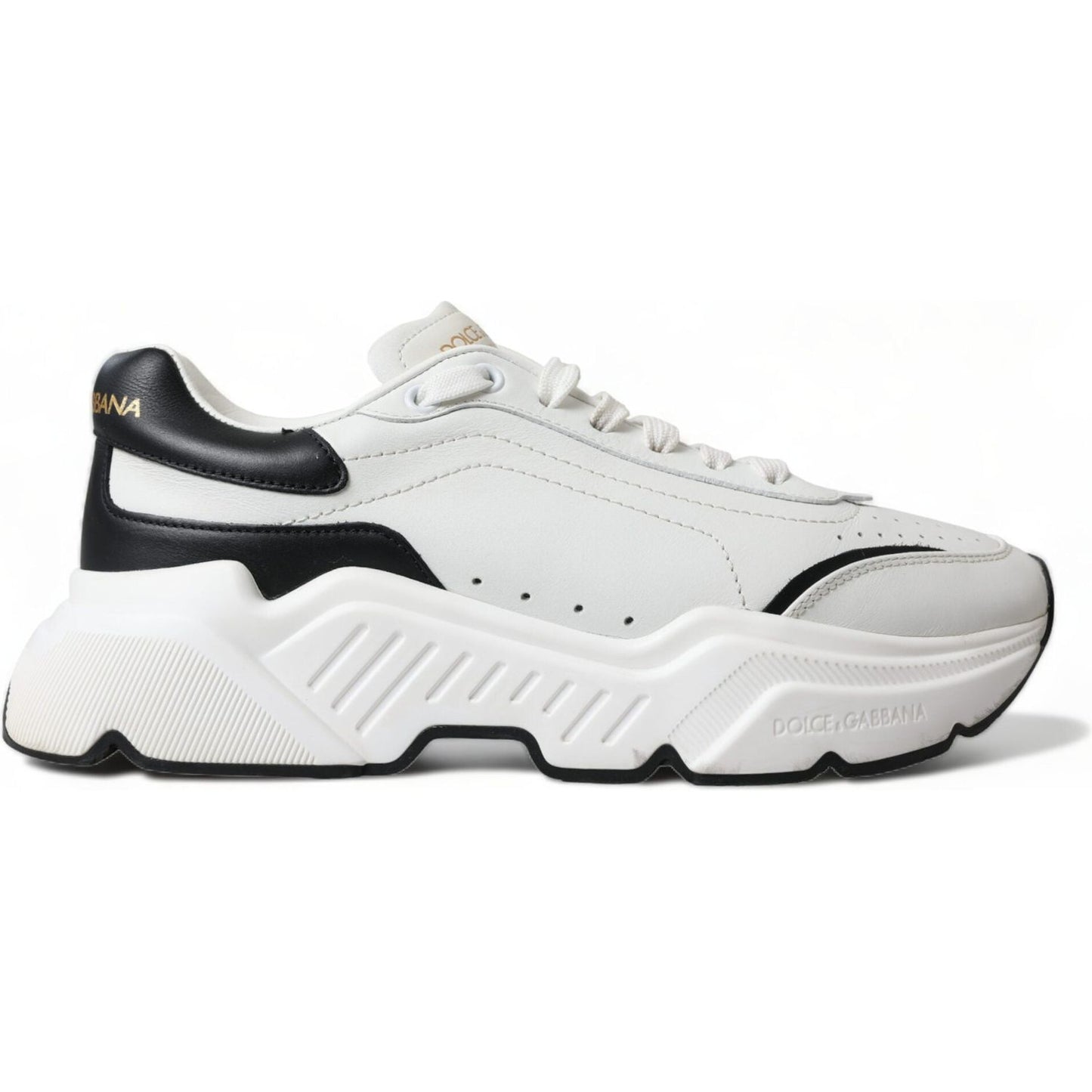 Dolce & Gabbana White Black Low Top Daymaster Sneakers Shoes Dolce & Gabbana