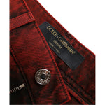 Dolce & Gabbana Red Stretch High Waist Denim Hot Pants Shorts PAN74903-40