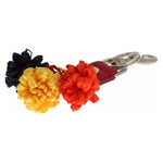 Dolce & Gabbana Multicolor Raffia Leather Clasp Finder Chain Keyring