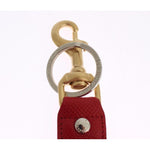 Dolce & Gabbana Gold Yellow Raffia Leather Clasp Finder Chain Keyring