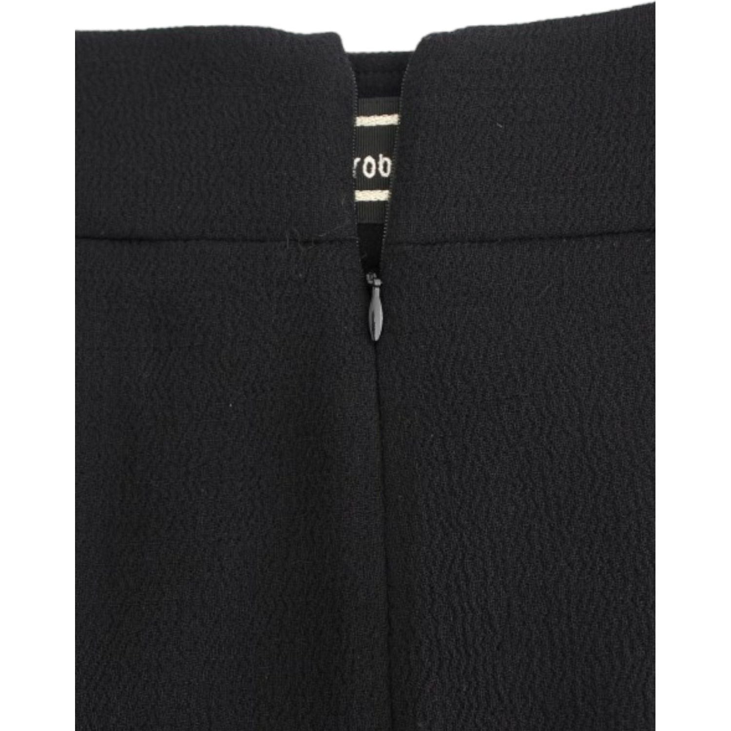 Cavalli Black wool pencil skirt