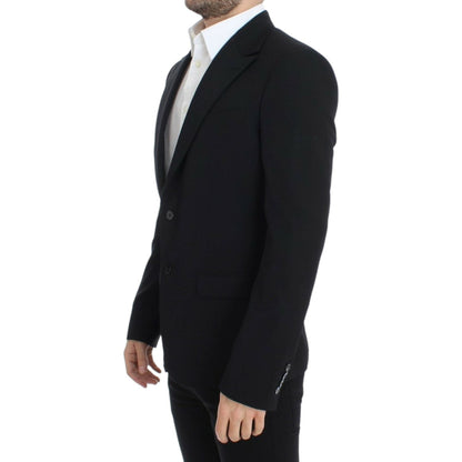 Dolce & Gabbana Black wool slim fit blazer