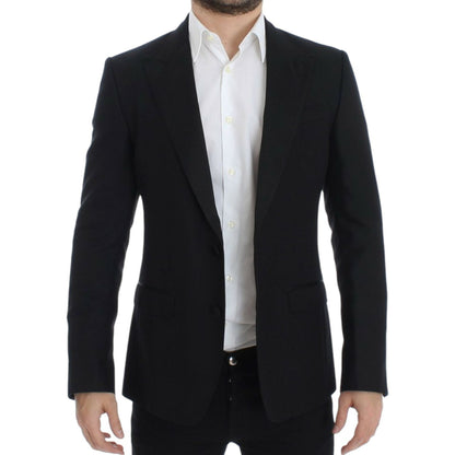 Dolce & Gabbana Black wool silk SICILIA blazer