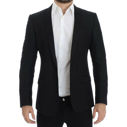 Dolce & Gabbana Black wool MARTINI slim blazer