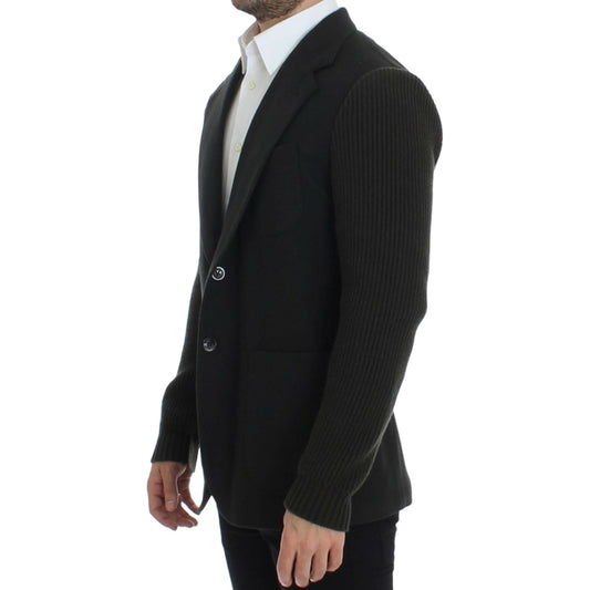 Dolce & Gabbana Elegant Green Cashmere Blazer Jacket Dolce & Gabbana Black