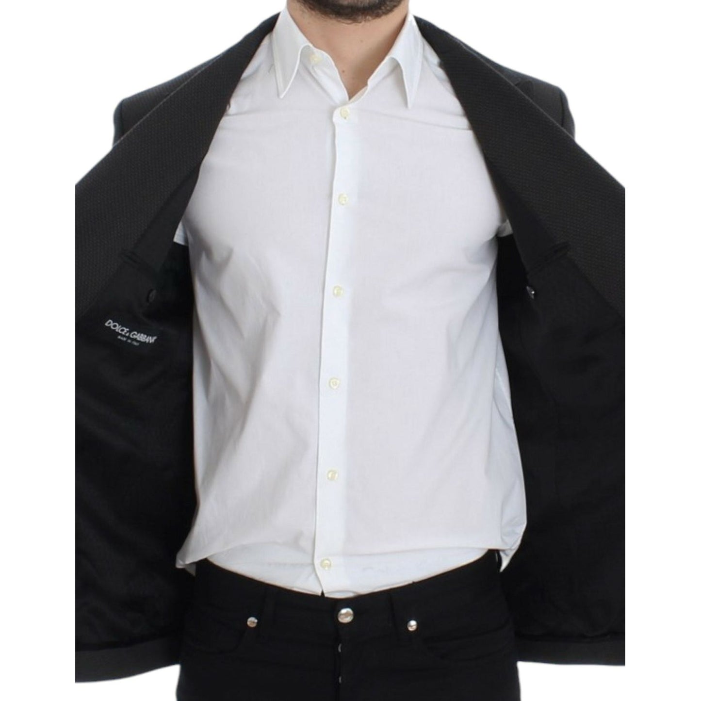 Dolce & Gabbana Brown wool slim fit blazer