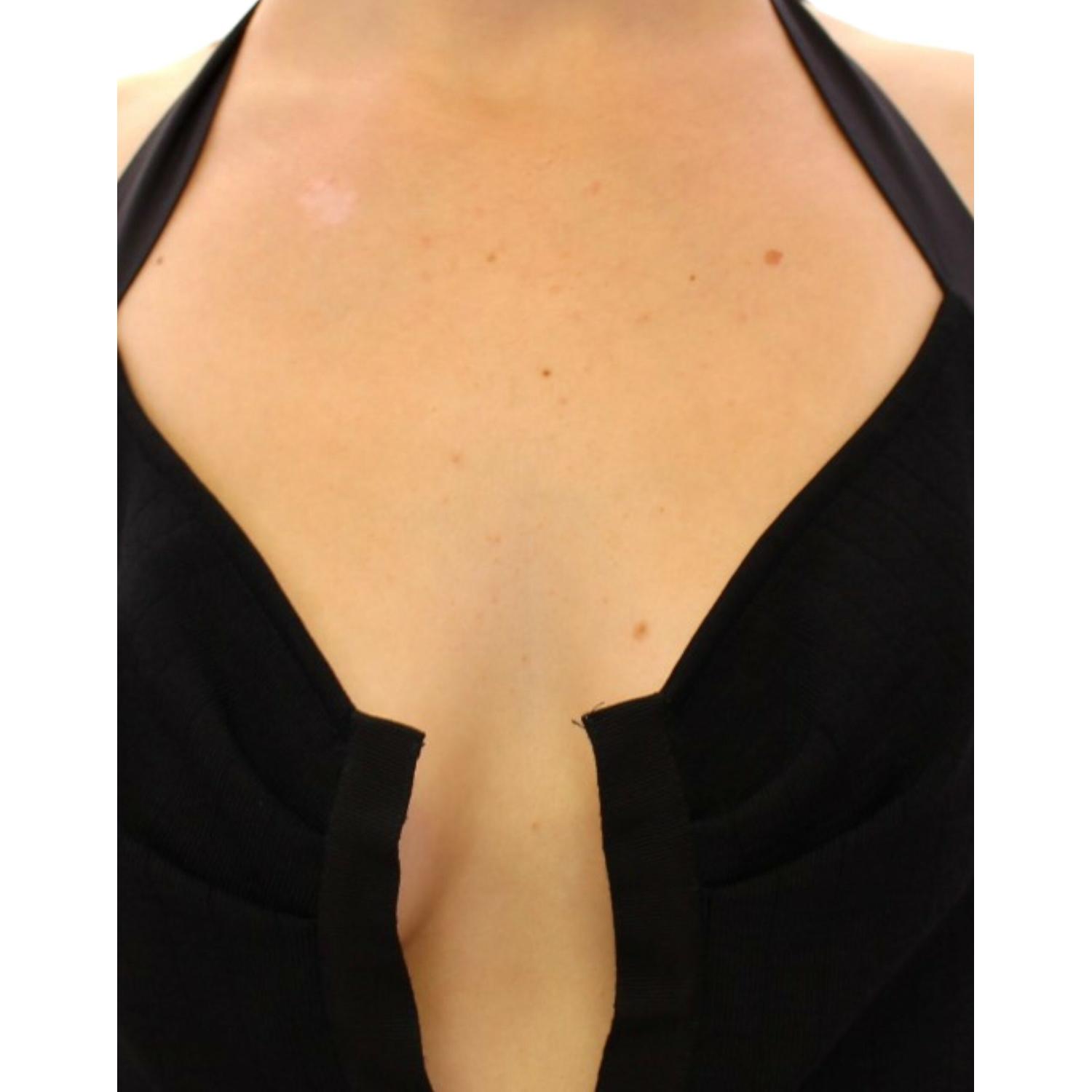 优雅花卉挂脖泡泡裙