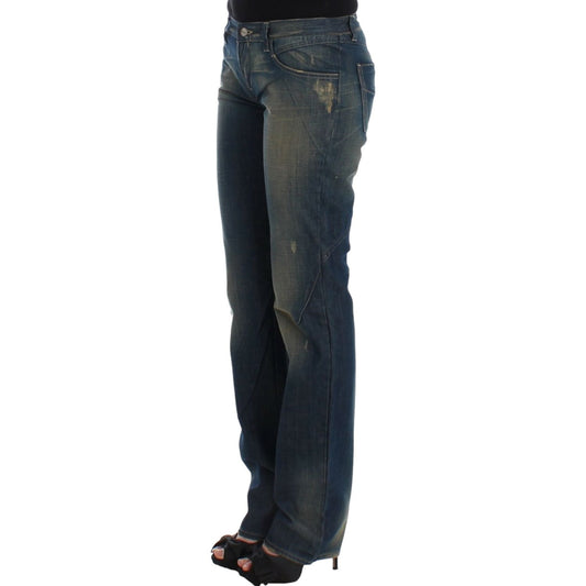 Costume National Chic Straight Leg Blue Denim Jeans Costume National Dark Slate Gray