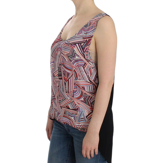 Costume National Chic Multicolor Sleeveless Top Costume National Rosy Brown